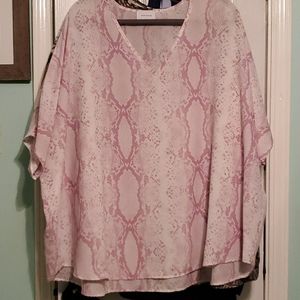 Adrienne pink snake tunic